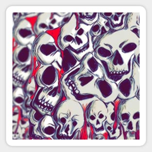 Skulls on skulls on skulls Sticker